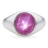 Vintage Platinum 6.27ct Star Ruby Dome Ring