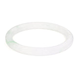 GIA Graded Jadeite Jade Variegated Green and White Bangle Bracelet