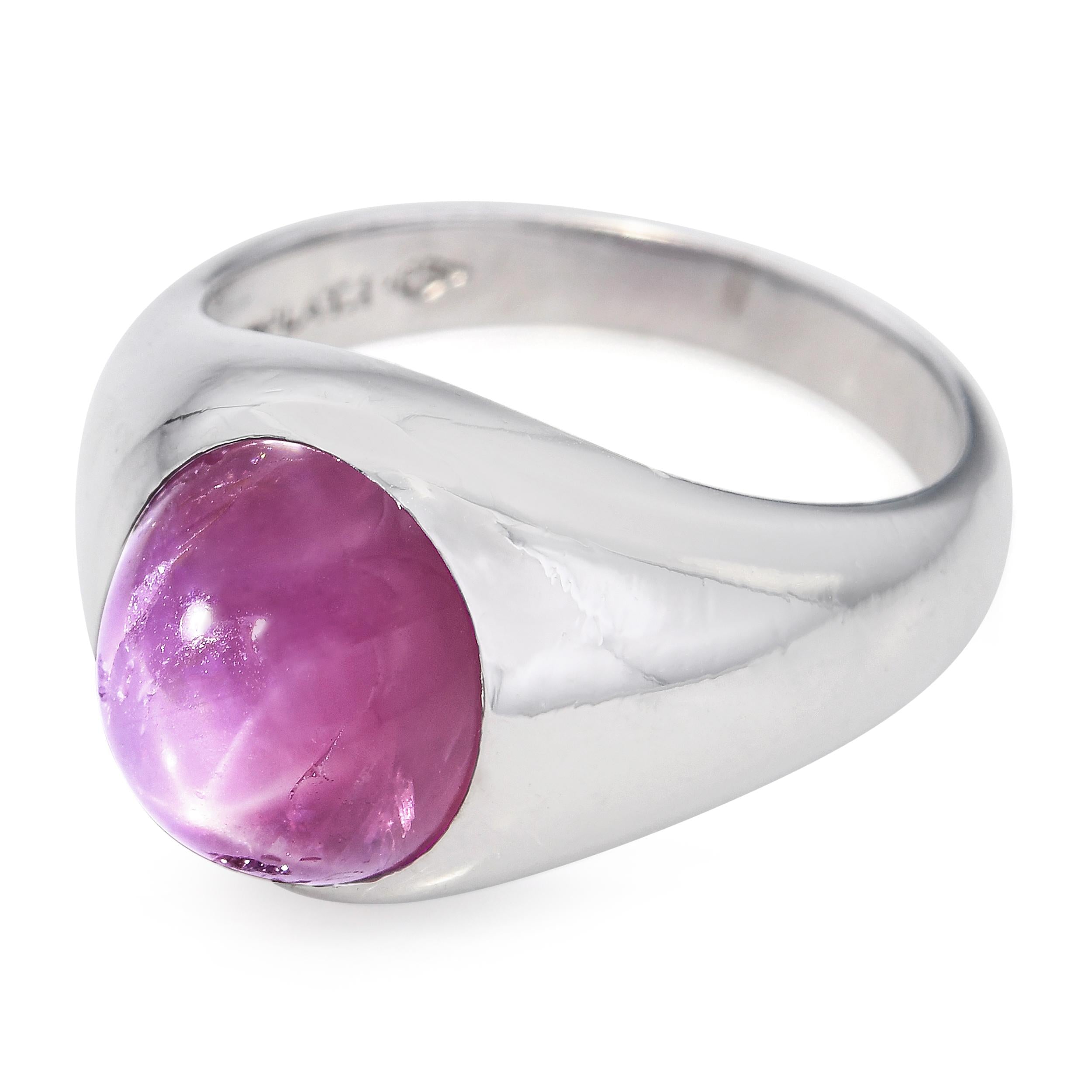Vintage Platinum 6.27ct Star Ruby Dome Ring