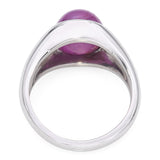 Vintage Platinum 6.27ct Star Ruby Dome Ring