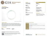 GIA Graded Jadeite Jade Variegated Green and White Bangle Bracelet