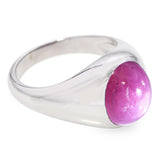 Vintage Platinum 6.27ct Star Ruby Dome Ring