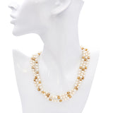 Mikimoto 18k Yellow Gold Multi Strand Gold Bead Pearl Necklace