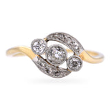 Antique 14k Yellow Gold Diamond Ring