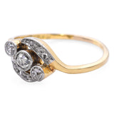 Antique 14k Yellow Gold Diamond Ring