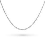 Platinum 10.97tcw Graduated E-F VVS Diamond Tennis Necklace
