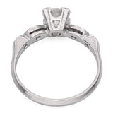 Vintage Platinum 0.90tcw Diamond Engagement Ring