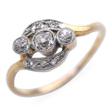 Antique 14k Yellow Gold Diamond Ring