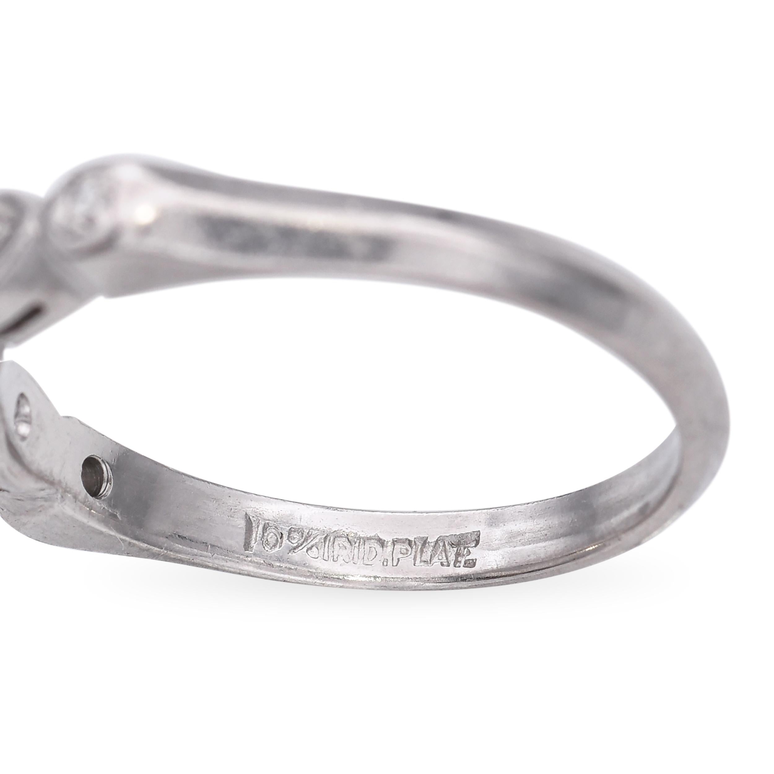 Vintage Platinum 0.90tcw Diamond Engagement Ring