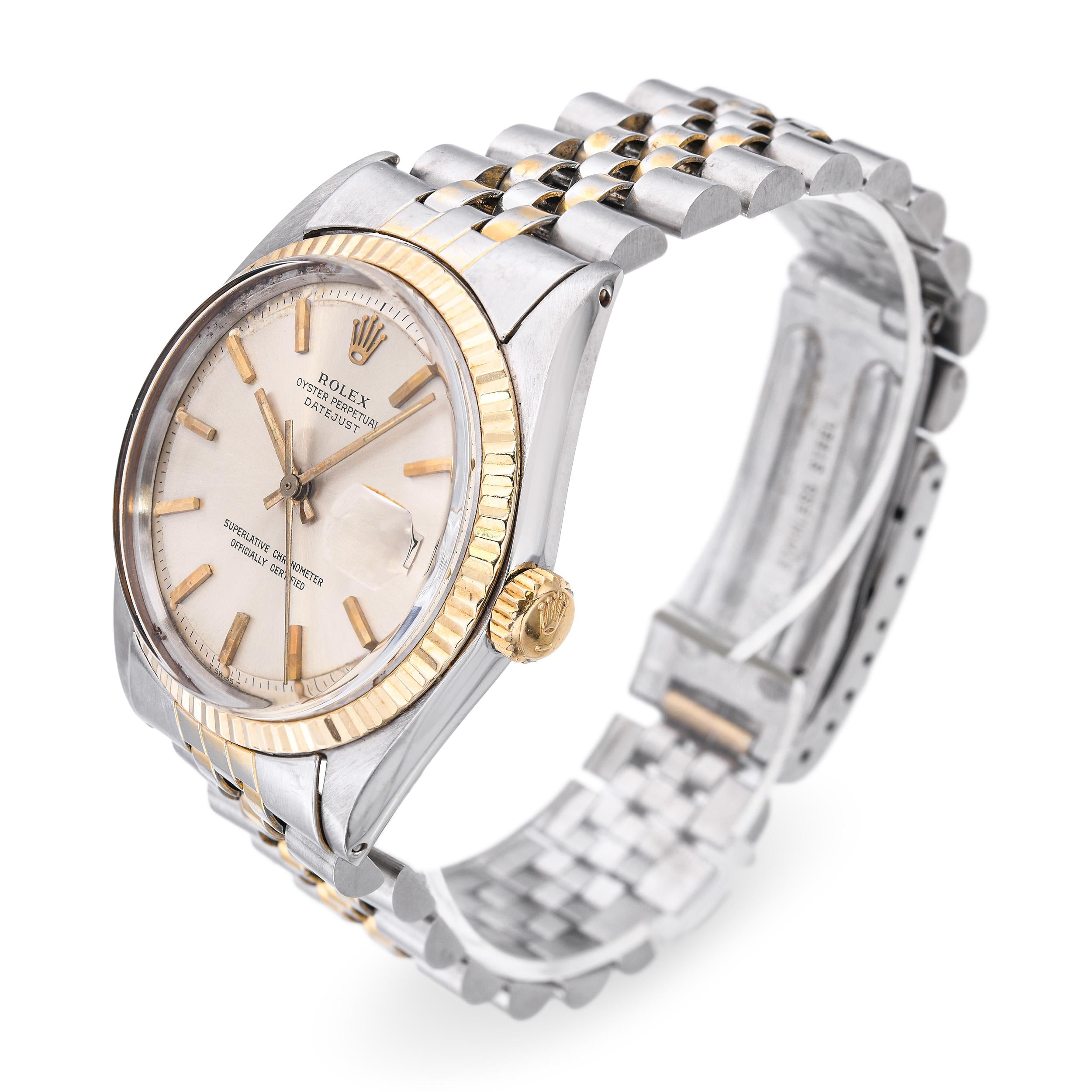 Vintage Rolex Oyster Perpetual Datejust 36mm Mens Watch Ref 1601
