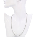 Platinum 10.97tcw Graduated E-F VVS Diamond Tennis Necklace