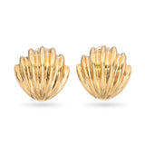 Tiffany & Co. 18k Yellow Gold Seashell Omega Back Earrings