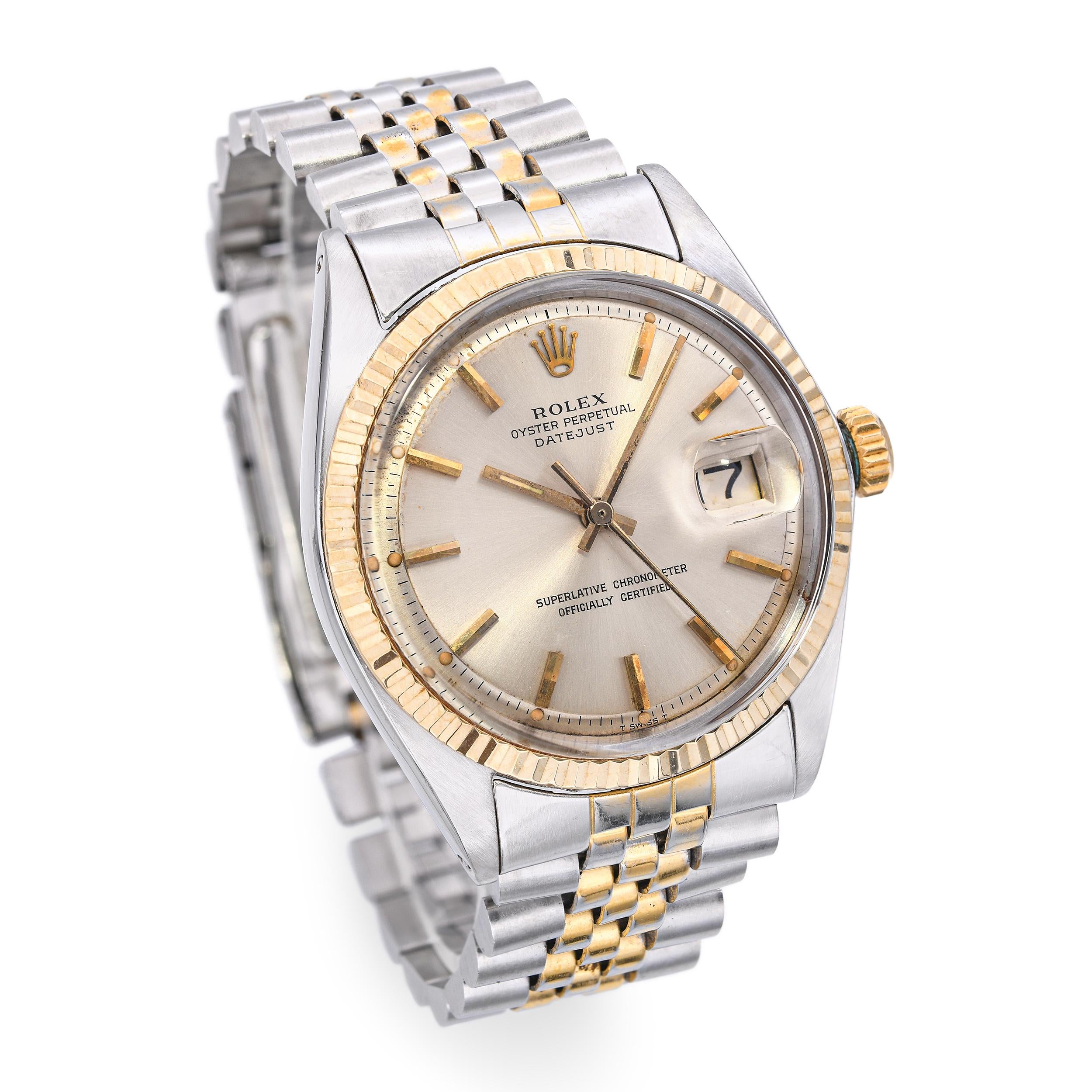 Vintage Rolex Oyster Perpetual Datejust 36mm Mens Watch Ref 1601