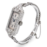 Glycine Watch Co Art Deco Platinum 4.03tcw Diamond Women's Watch