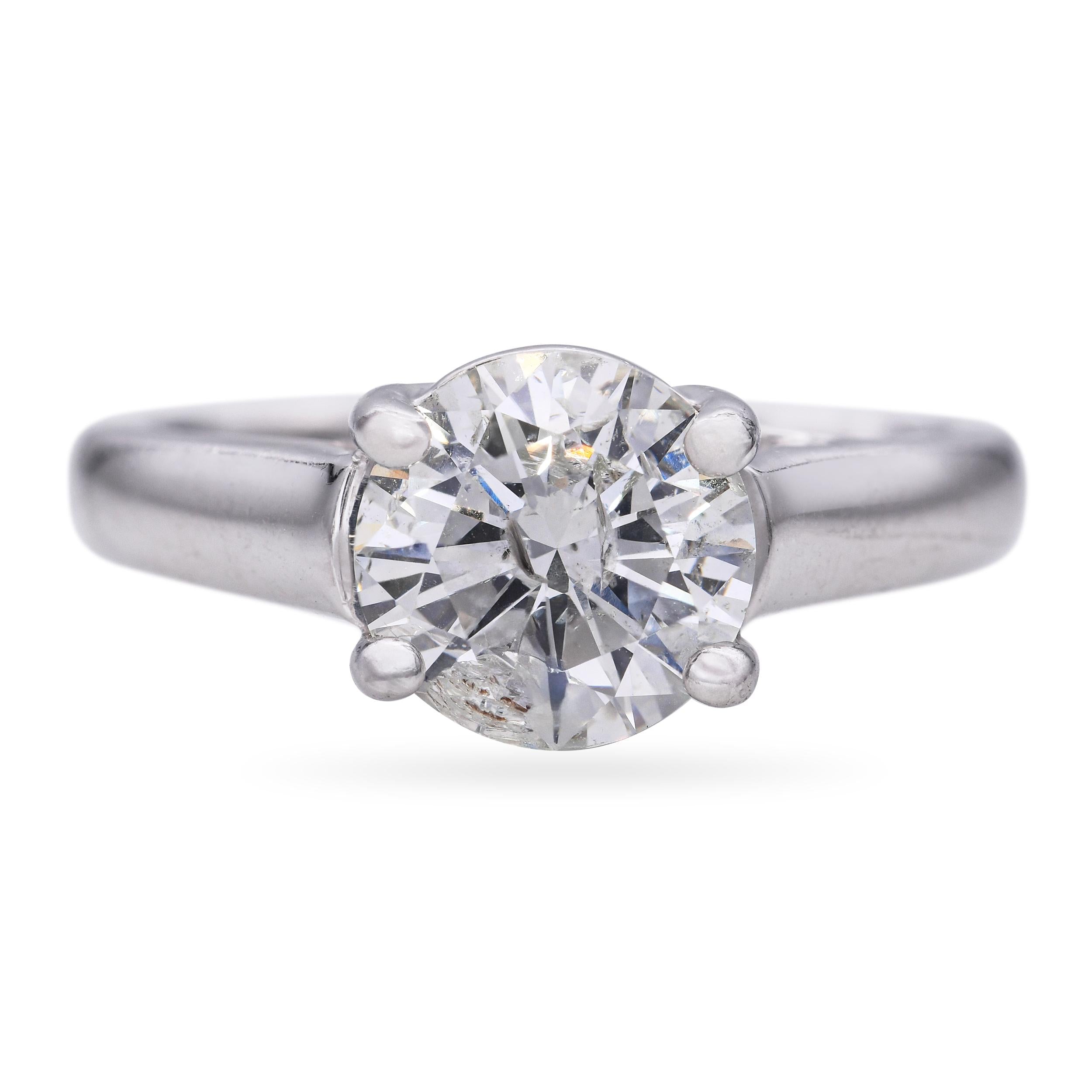 Vintage Platinum 2.03ct Diamond Solitaire Ring