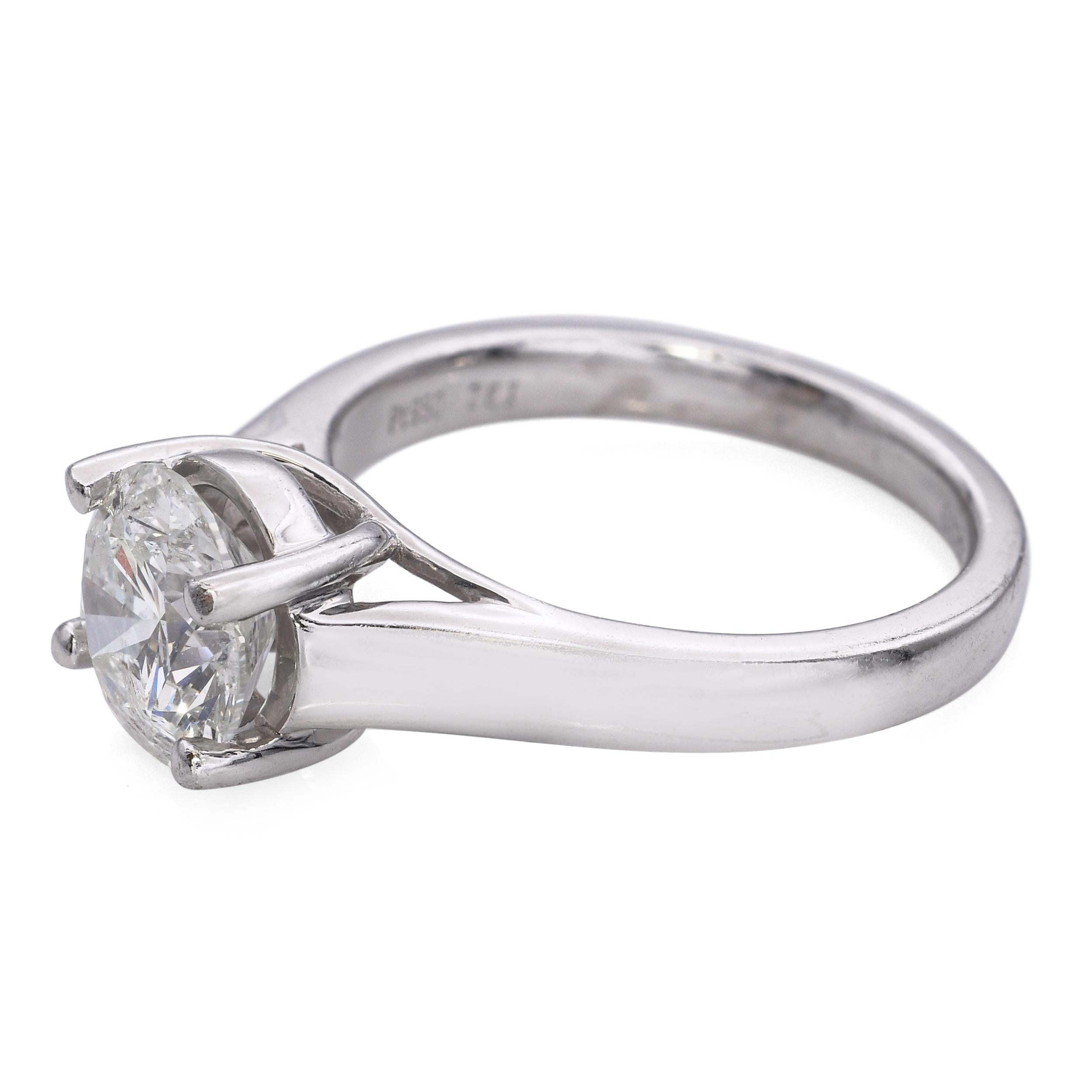 Vintage Platinum 2.03ct Diamond Solitaire Ring
