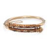 Etruscan Revival High Karat Yellow Gold Ruby & Sapphire and Pearl Bracelet