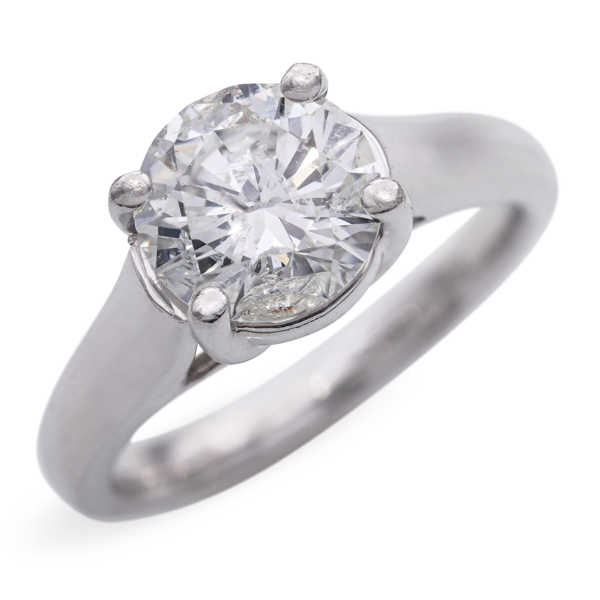Vintage Platinum 2.03ct Diamond Solitaire Ring