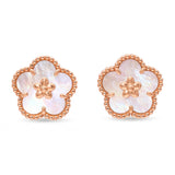 Van Cleef & Arpels 18k Yellow Gold Lucky Spring Plum Blossom Earrings