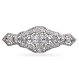 Antique 14k Yellow Gold and Platinum Old Euro Diamond Brooch