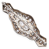Antique 14k Yellow Gold and Platinum Old Euro Diamond Brooch