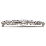 Antique 14k Yellow Gold and Platinum Old Euro Diamond Brooch