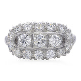 Vintage Platinum Diamond 0.75tcw Diamond Cluster Ring