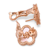 Van Cleef & Arpels 18k Yellow Gold Lucky Spring Plum Blossom Earrings