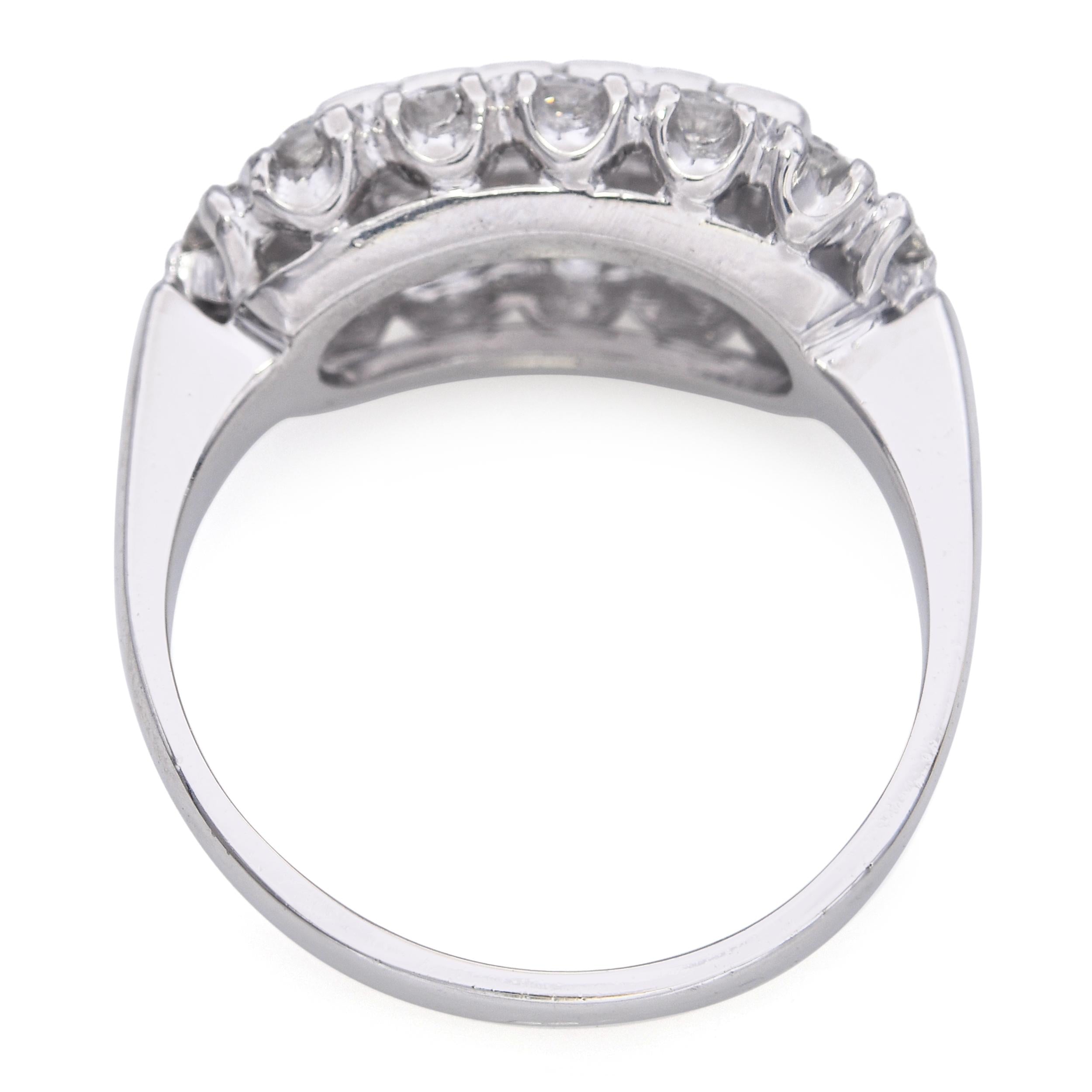 Vintage Platinum Diamond 0.75tcw Diamond Cluster Ring