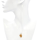 Antique Victorian 17k Yellow Gold Sculptural Carved Tiger’s Head Pendant