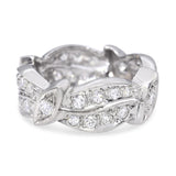 Vintage Platinum 0.84tcw H VS Diamond Band Ring