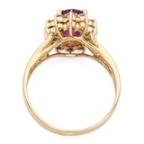 Vintage 18k Yellow Gold 0.70ct Ruby and Diamond Ring
