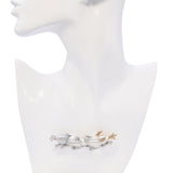 Pevtra 18k Two Tone Gold Pearl and Diamond "Birds on a Branch" Brooch