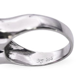 Vintage 14k White Gold Ruby and Diamond Ring