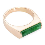 Vintage 14k Yellow Gold Jadeite Jade Ring
