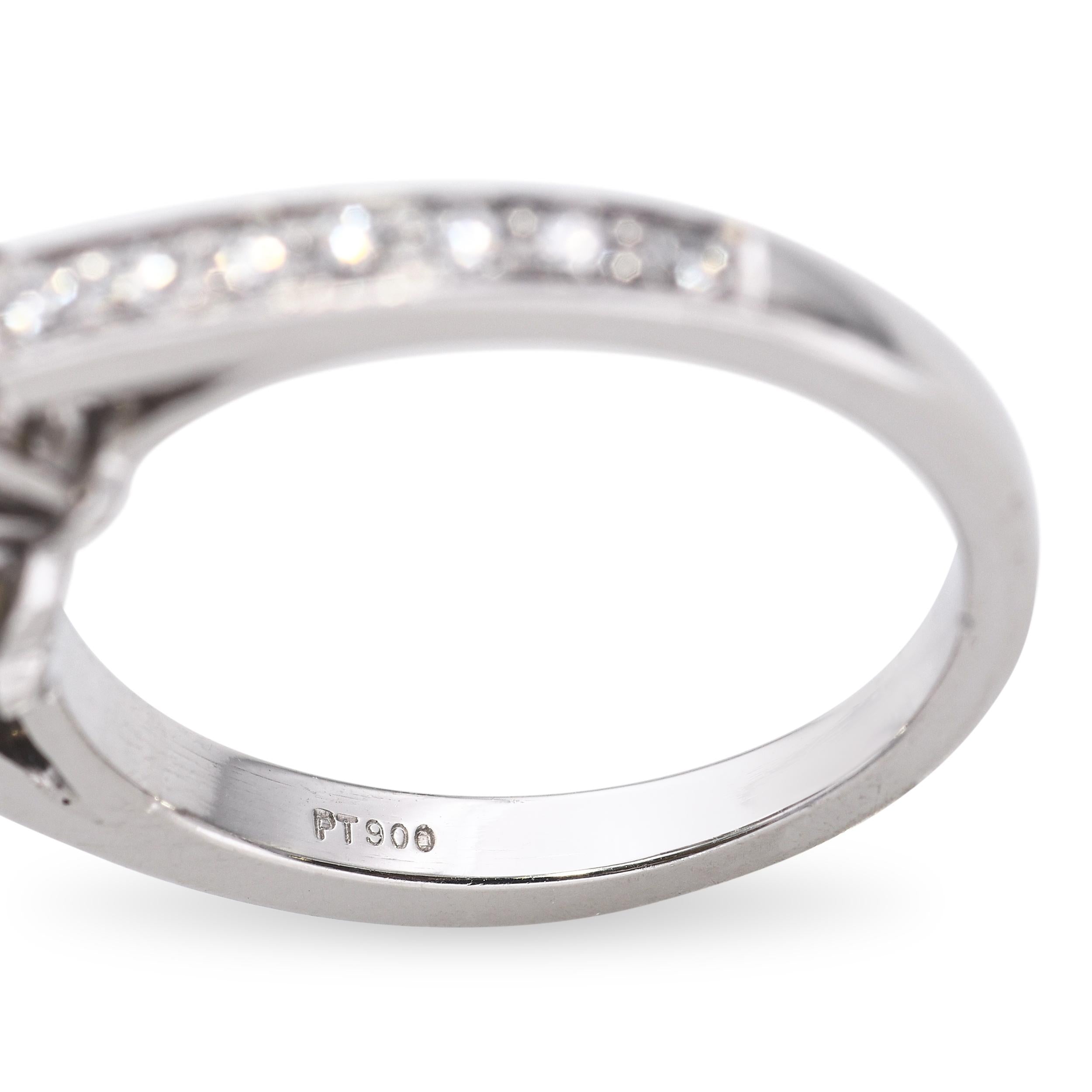 Platinum 1.31tcw Diamond and Fancy Greenish-Yellow Diamond 3-Stone Ring