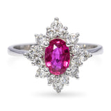 17K White Gold .56ct Ruby and Diamond Ring