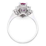 17K White Gold .56ct Ruby and Diamond Ring