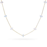 Tous 14k Yellow Gold 47.5tcw Morganite and Aquamarine Bead Necklace