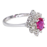 17K White Gold .56ct Ruby and Diamond Ring