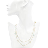 Tous 14k Yellow Gold 47.5tcw Morganite and Aquamarine Bead Necklace