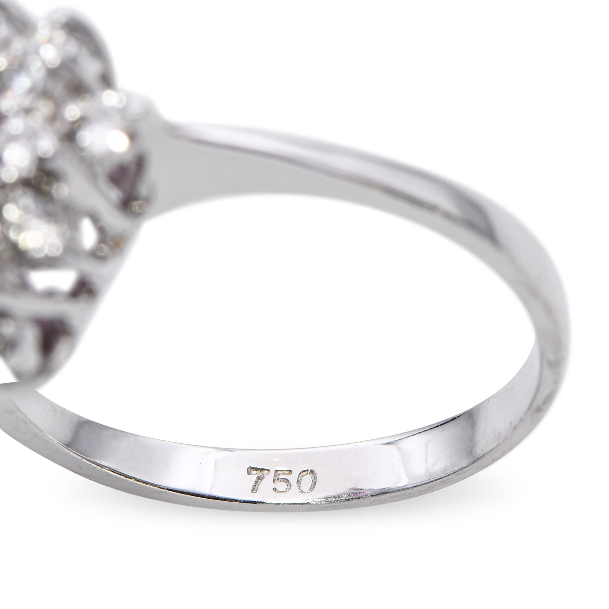 17K White Gold .56ct Ruby and Diamond Ring