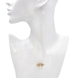 Vintage 14k Yellow Gold Diamond and Pearl Bumblebee Brooch