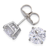 14k White Gold H-I 3.01tcw GIA Diamond Stud Earrings