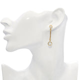 Vintage 14k Yellow Gold 2.93tcw Diamond Dangle Drop Earrings