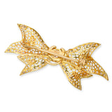 Vintage 18k Yellow Gold .83ctw Diamond Bow Brooch Slider Pendant