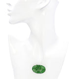 Antique 14k Yellow Gold Carved Floral Motif GIA Type A Burmese Jade Brooch