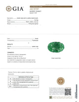 Antique 14k Yellow Gold Carved Floral Motif GIA Type A Burmese Jade Brooch