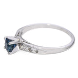 Vintage Platinum 0.51tcw Sapphire and Diamond Engagement Ring