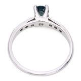 Vintage Platinum 0.51tcw Sapphire and Diamond Engagement Ring